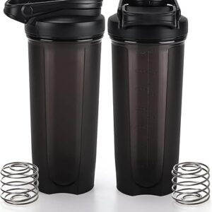 2-Pack 24oz Leakproof Shaker Bottles