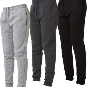 3-Pack Men's Athletic Joggers with Pockets