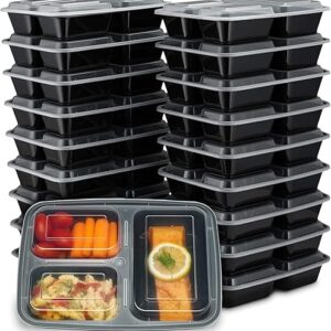 32oz 3 Compartment Meal Prep Containers
