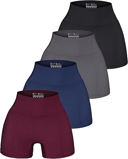 4-Piece High-Waisted Yoga Shorts Set 4-Piece High-Waisted Yoga Shorts Set