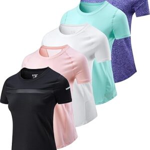 5-Pack Women's Workout Tees Bulk