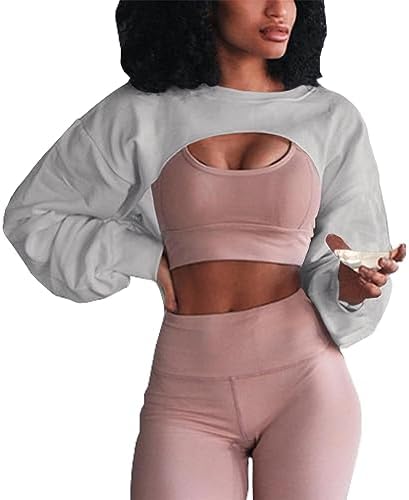 Artfish Women's Cut-out Crop Sweatshirt Artfish Women's Cut-out Crop Sweatshirt