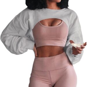 Artfish Women's Cut-out Crop Sweatshirt