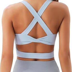 Criss-Cross Padded Sports Bra Crop Top