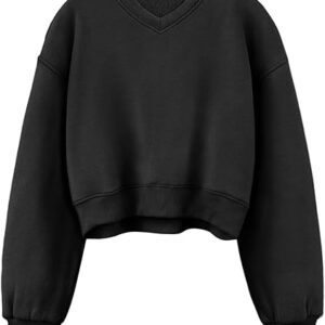 Cropped Sweatshirt Hoodie for Fall Fashion