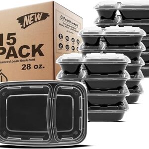 Freshware 2 Compartment Meal Prep Containers