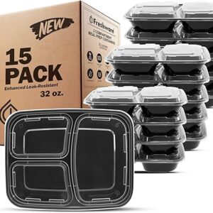 Freshware 3 Compartment Meal Prep Containers