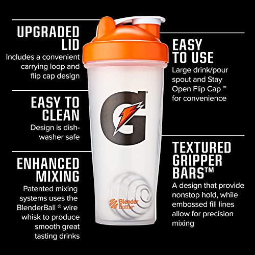 Gatorade Gym Shaker Bottle, 28oz Plastic Gatorade Gym Shaker Bottle, 28oz Plastic