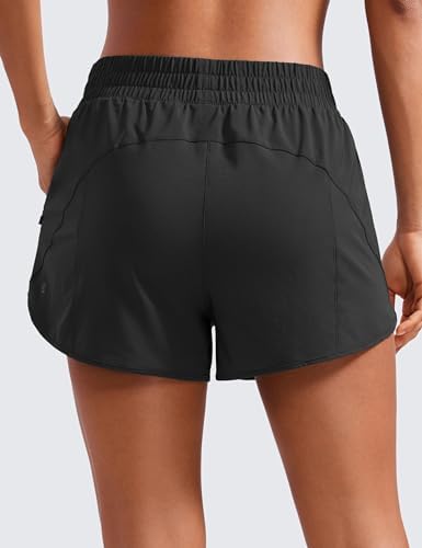 High-Waisted Running Shorts with Zip Pocket High-Waisted Running Shorts with Zip Pocket
