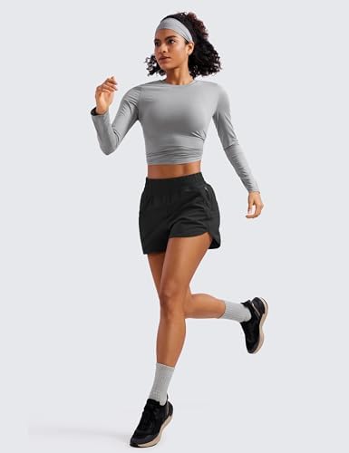 High-Waisted Running Shorts with Zip Pocket High-Waisted Running Shorts with Zip Pocket