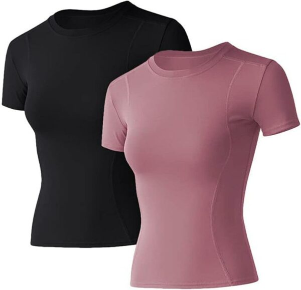 Loovoo Women Athletic Compression Workout Tops