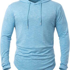 Men's Athletic Hooded Long Sleeve Shirt