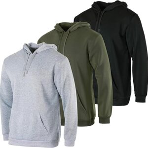 Men's Fleece Pullover Hoodie Trio