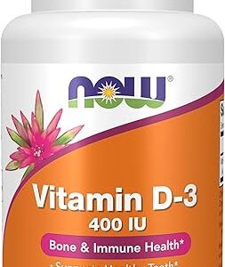 NOW Vitamin D-3 Softgels, 180 count