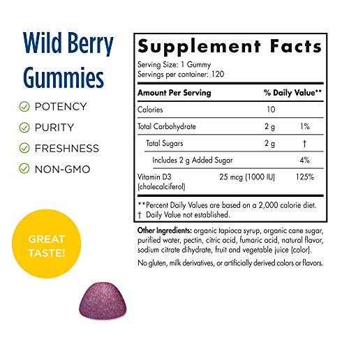 NSF Certified Vitamin D3 Gummies - 120 Servings NSF Certified Vitamin D3 Gummies - 120 Servings
