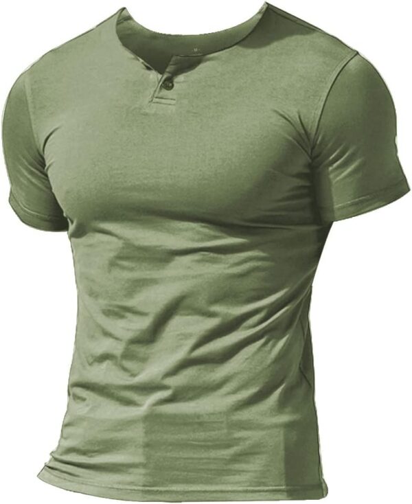 Summer Casual Henley V-Neck Shirt