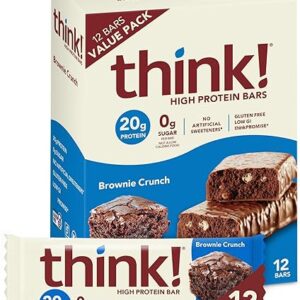 think! Protein Bars, Brownie Crunch, 12 Count