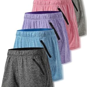 Women's 5-Pack Workout Shorts with Pockets